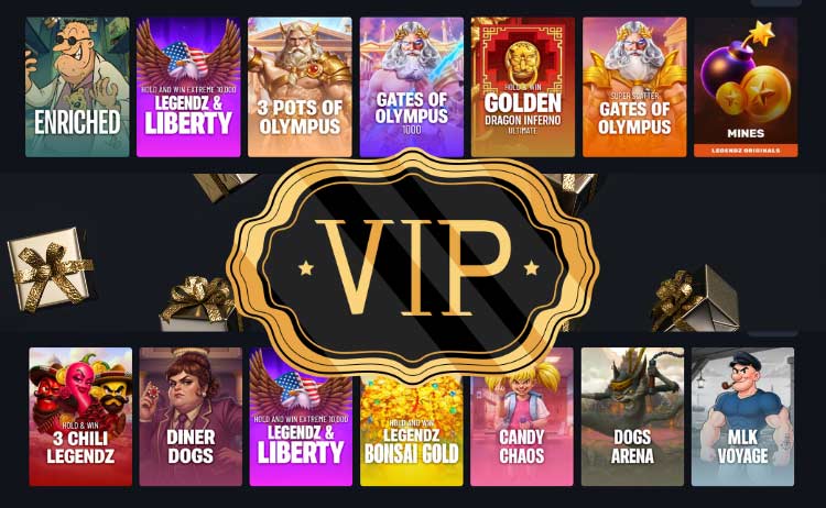 Legendz games and vip programs