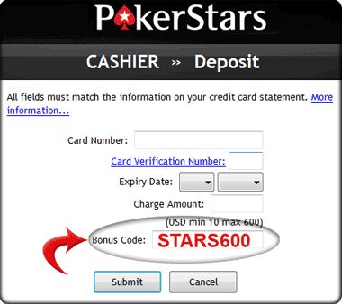 PokerStars bonus codes